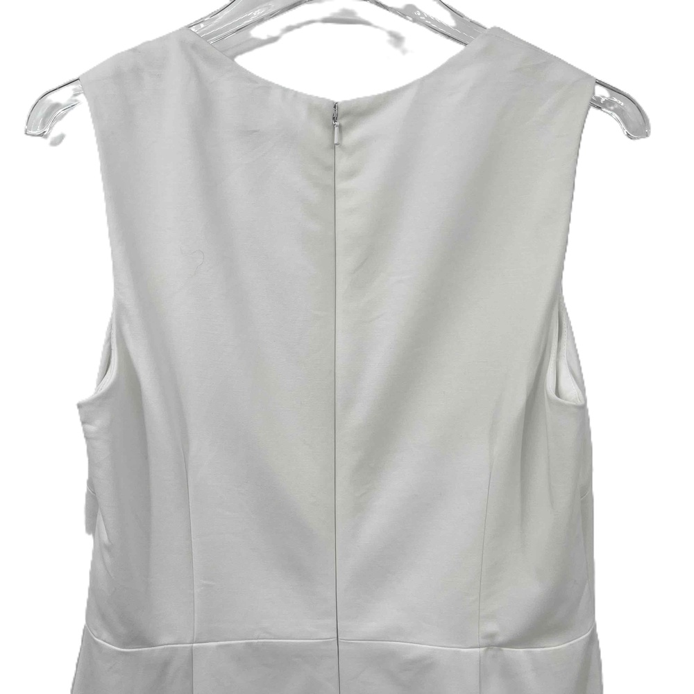 Banana Republic | Sleeveless Knit Ponte  Dress | White | Sz 10 - Picture 6 of 10